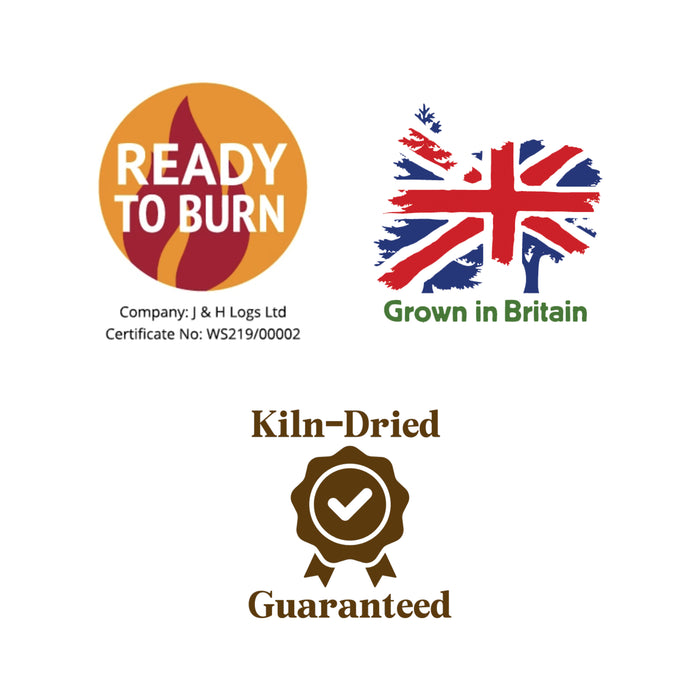8"  Kiln Dried Hardwood Logs  Handy Net Bags