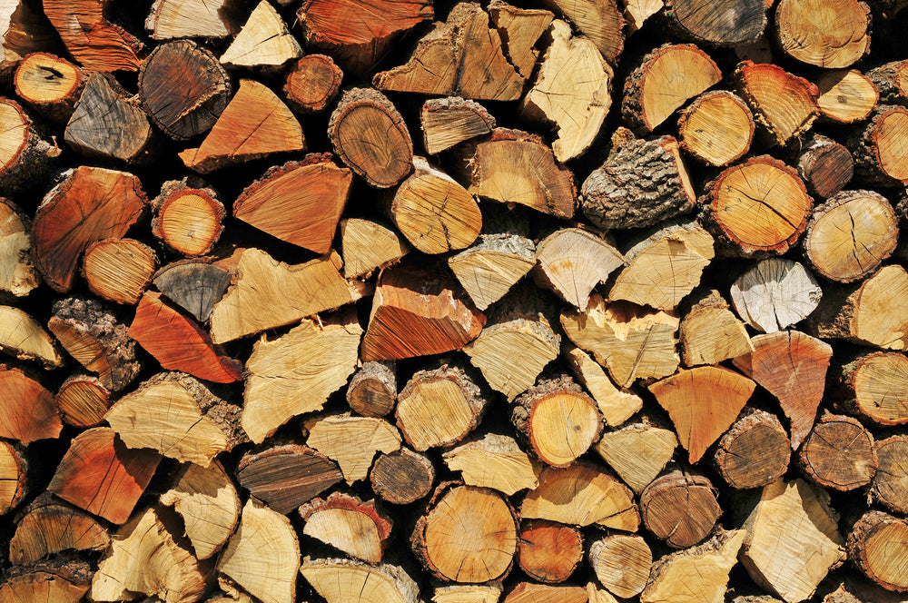 9" Part Seasoned Softwood Logs - Builder's Tonne (Stacked)