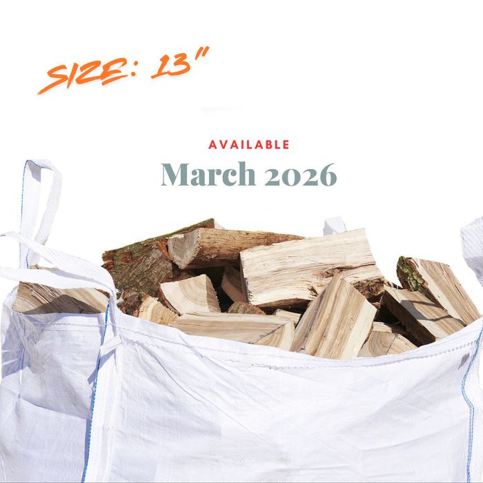 13" Premium Kiln Dried Mixed Hardwood Logs Builders Tonne Size Sack