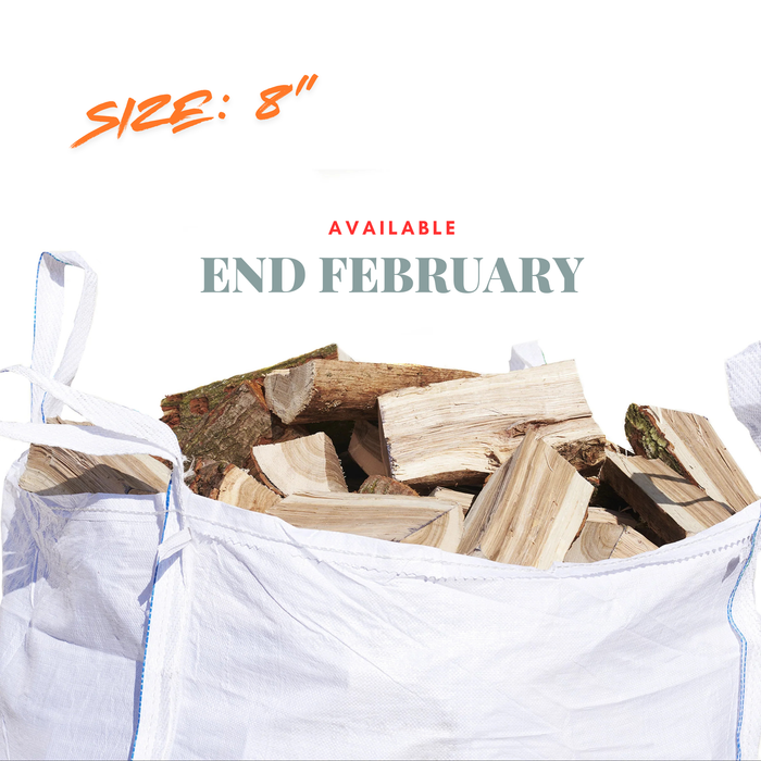 8" Premium Kiln Dried Mixed Hardwood Logs  Builders Tonne Size Sack