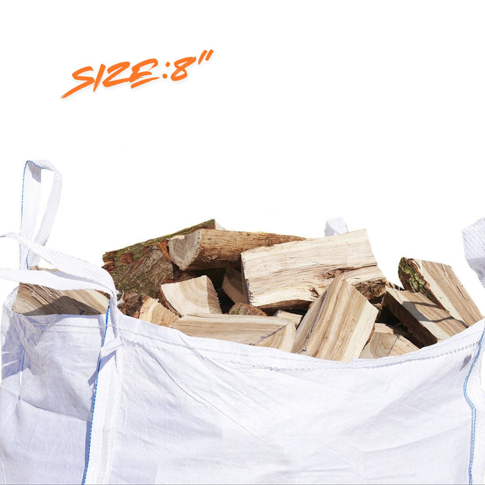 8" Premium Kiln Dried Mixed Hardwood Logs  Builders Tonne Size Sack