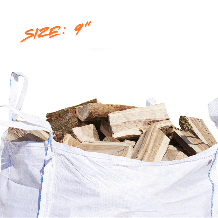 9" Premium Kiln Dried Hardwood Logs Builders Tonne Size Sack
