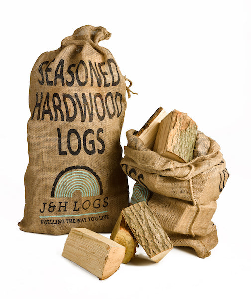 Nets of Seasoned Hardwood Logs