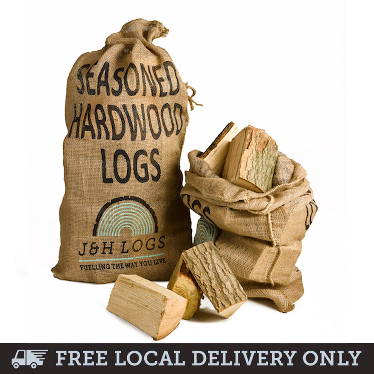 Nets of Seasoned Hardwood Logs - 10 Inches | J&H Logs — J & H Logs